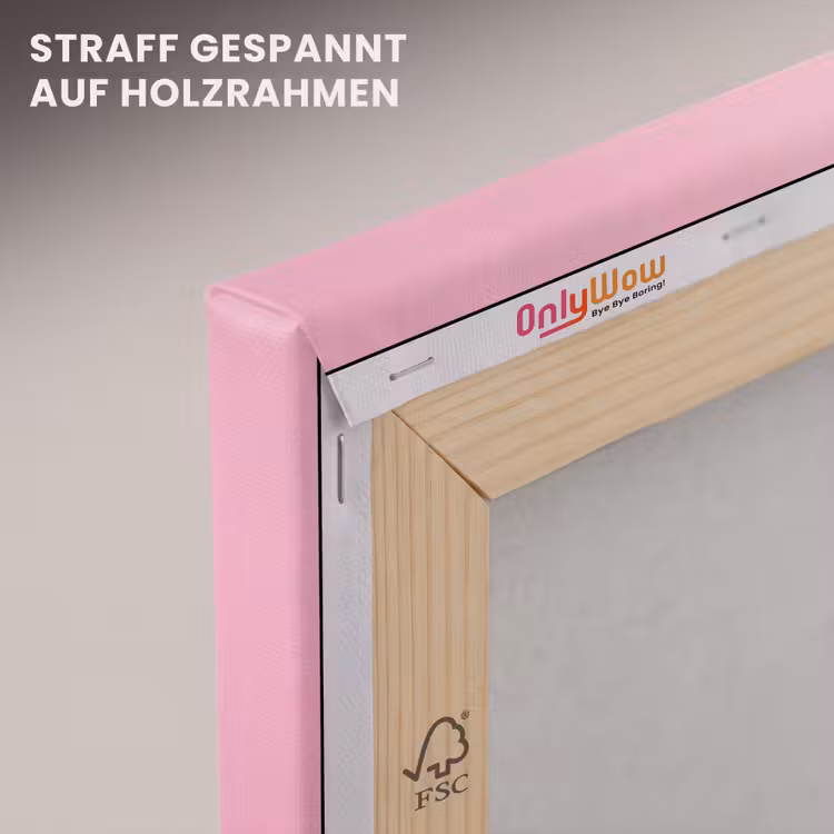Leinwandbild - Rosa Katze – Modern — 5
