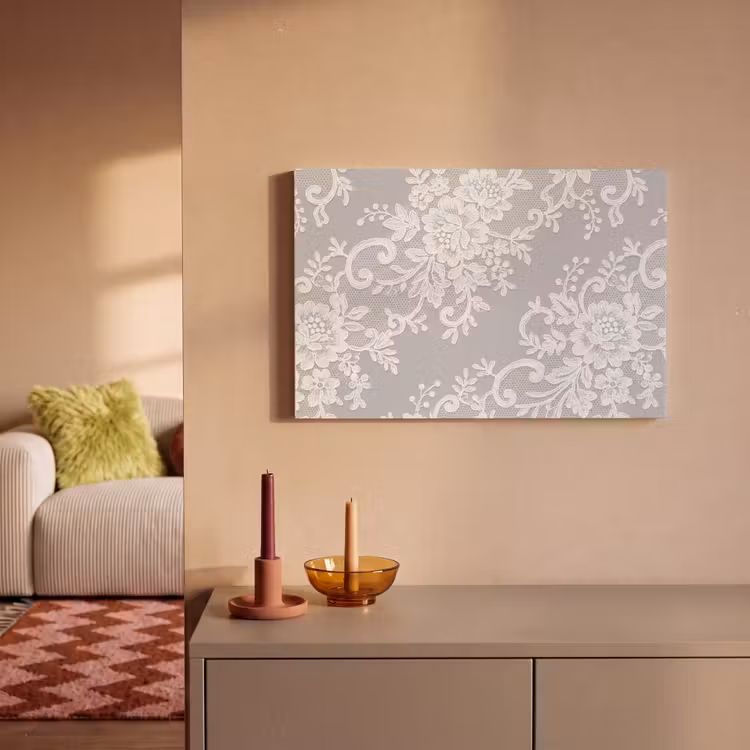 Leinwandbild - Spitze – Blume – Muster — 2