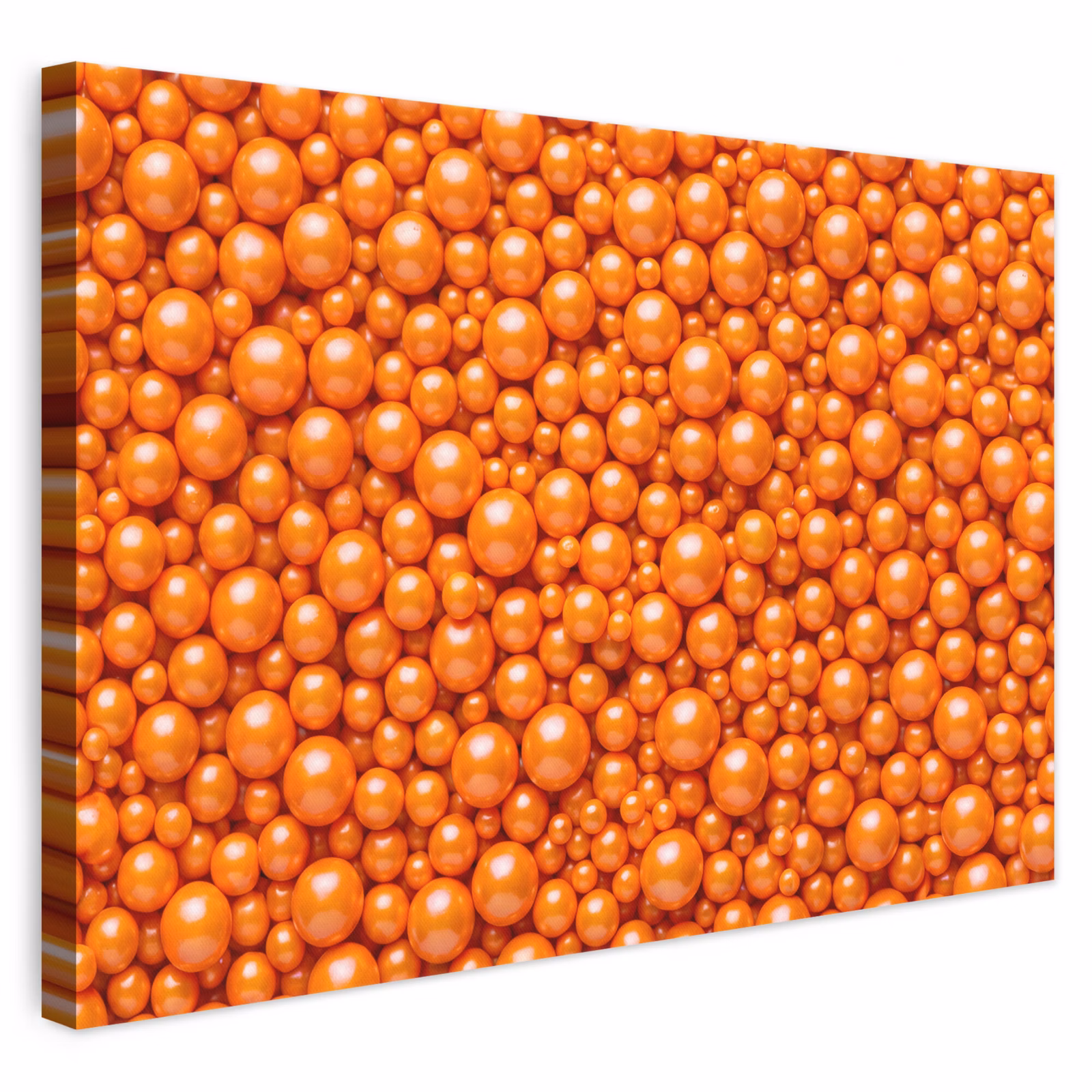 Leinwandbild - Süßigkeiten – Orange – Muster — 1