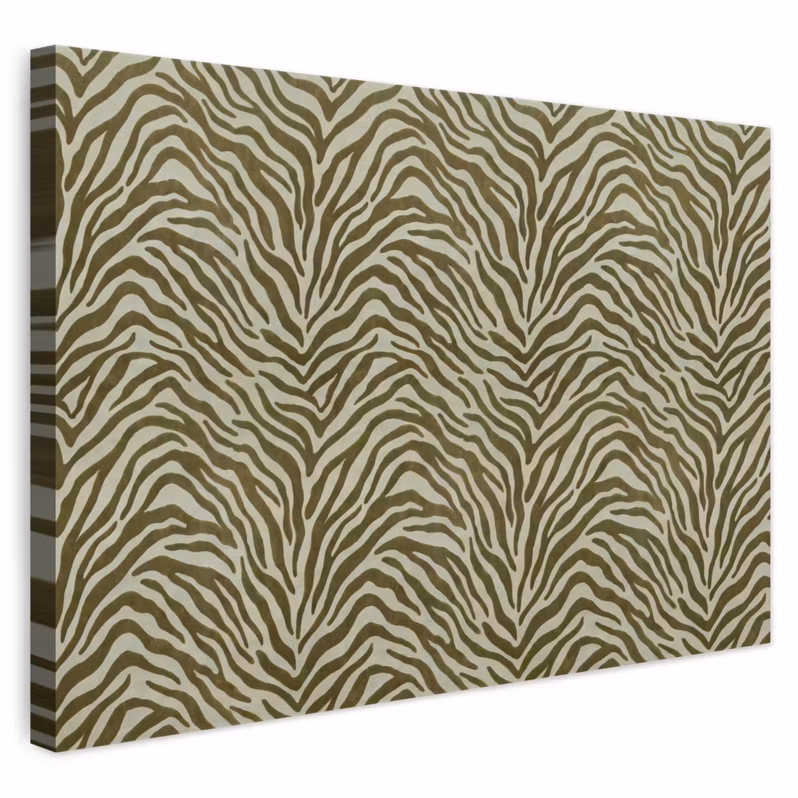 Leinwandbild - Zebramuster – Grün – Modern — 1