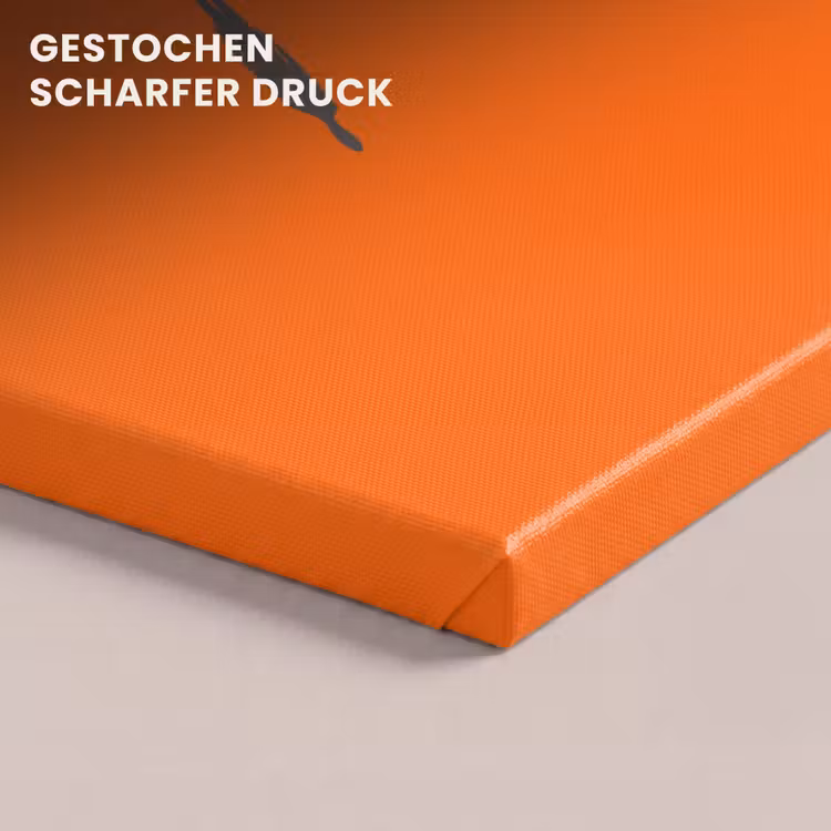 Leinwandbild - Person – Schatten – Orange — 4