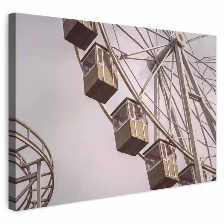 Leinwandbild - Riesenrad – Attraktion – Grün — 1