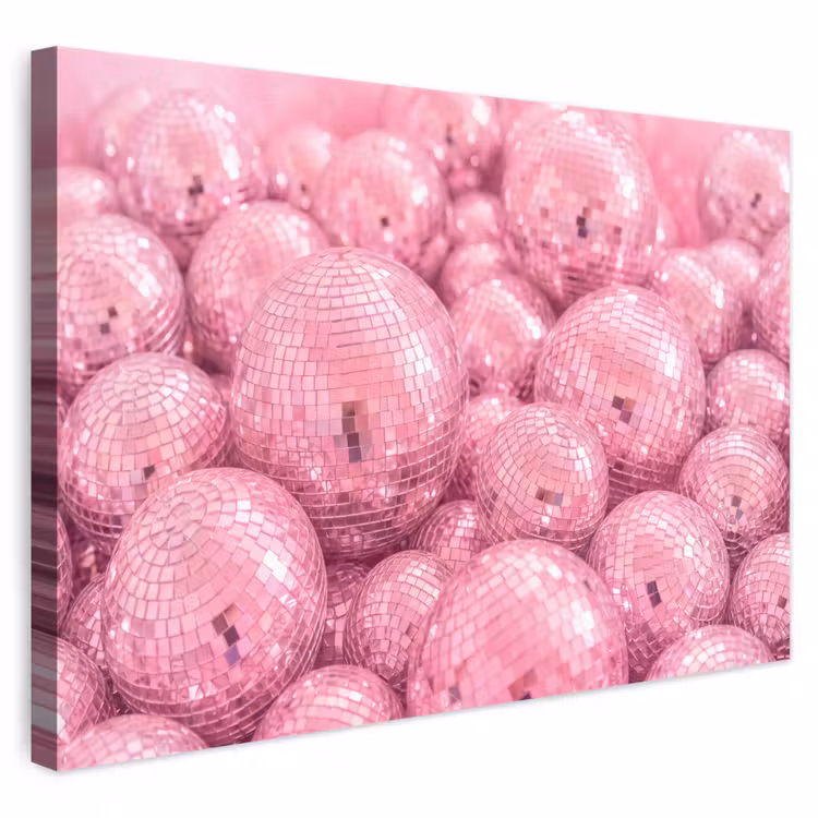 Leinwandbild - Rosa Discokugeln — 1