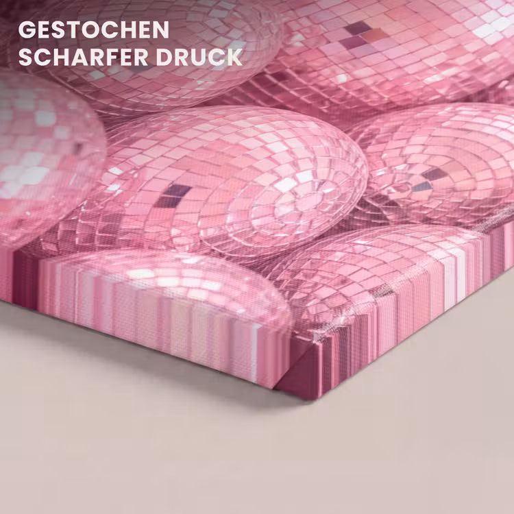 Leinwandbild - Rosa Discokugeln — 4