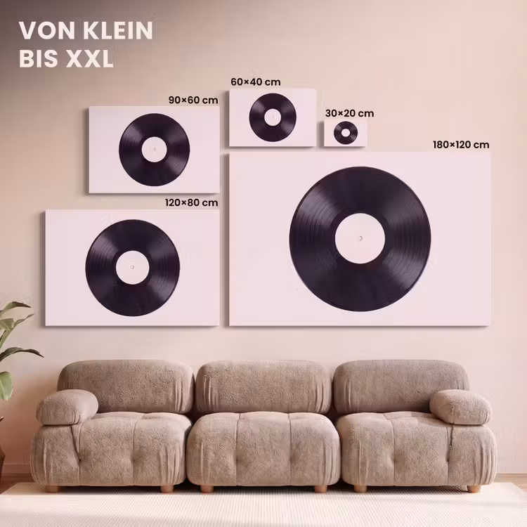 Leinwandbild - Schallplatte – Musik – Grün — 6