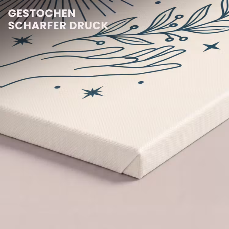 Leinwandbild - Sonne-Mond-Illustration — 4
