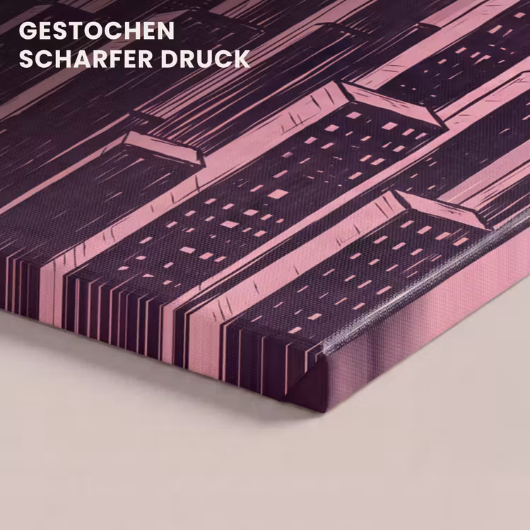 Leinwandbild - Stadt – Abstrakt – Rosa — 4