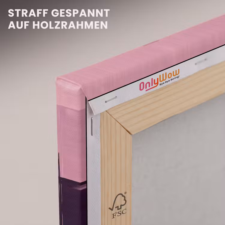 Leinwandbild - Stadt – Abstrakt – Rosa — 5