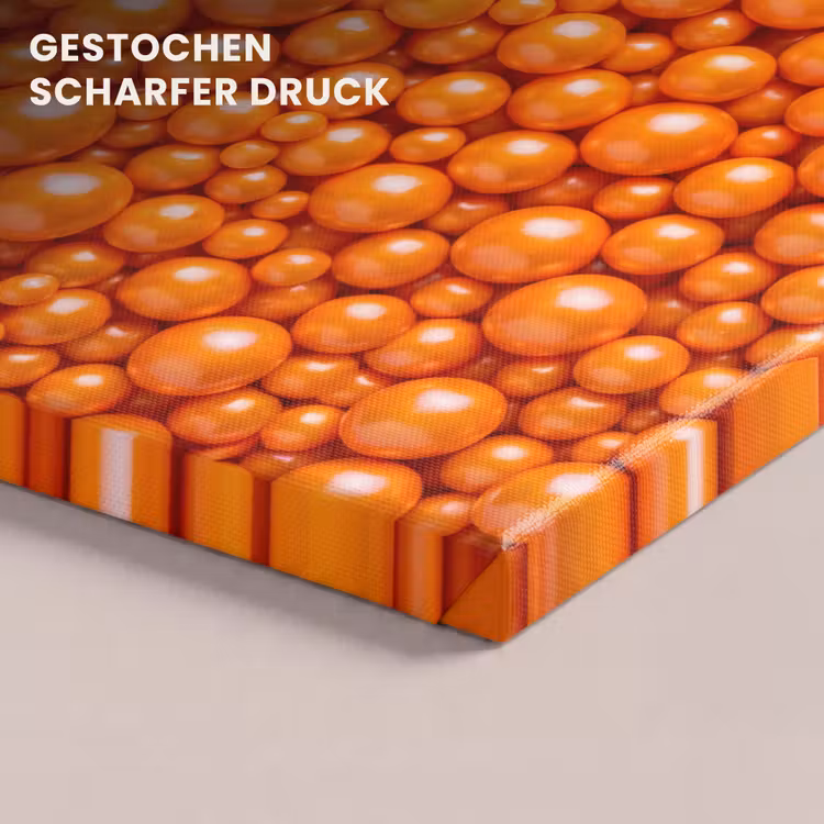 Leinwandbild - Süßigkeiten – Orange – Muster — 4