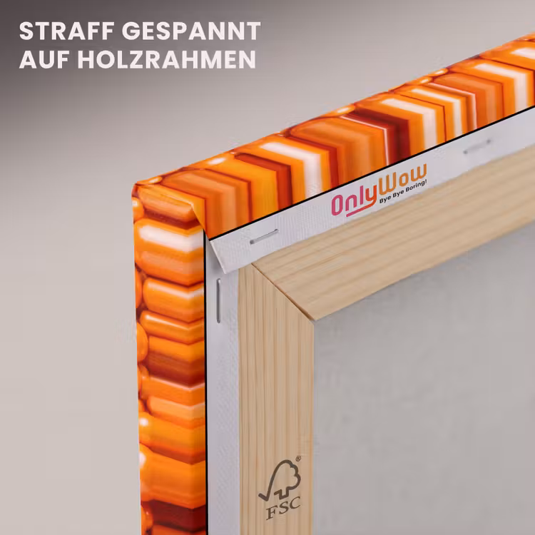 Leinwandbild - Süßigkeiten – Orange – Muster — 5