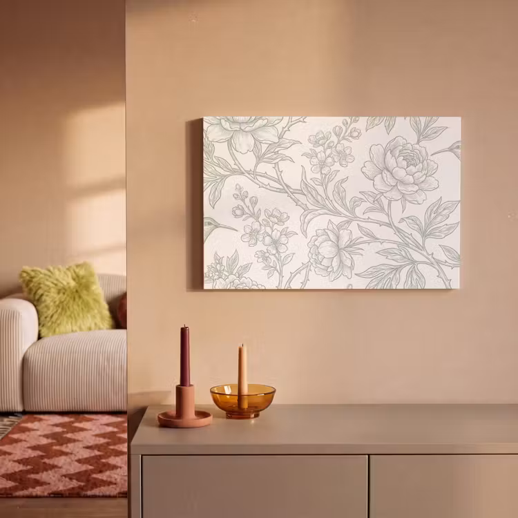 Leinwandbild - Vogel – Blumen – Natur — 2