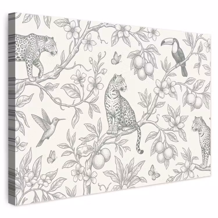 Leinwandbild - Vogel – Natur – Illustration — 1