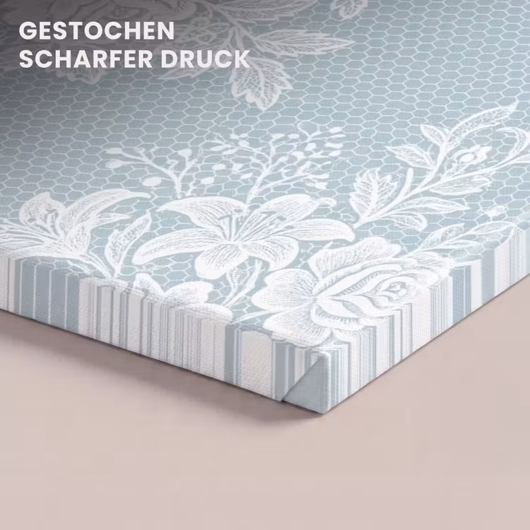 Leinwandbild - Weiß – Spitze – Vintage — 4