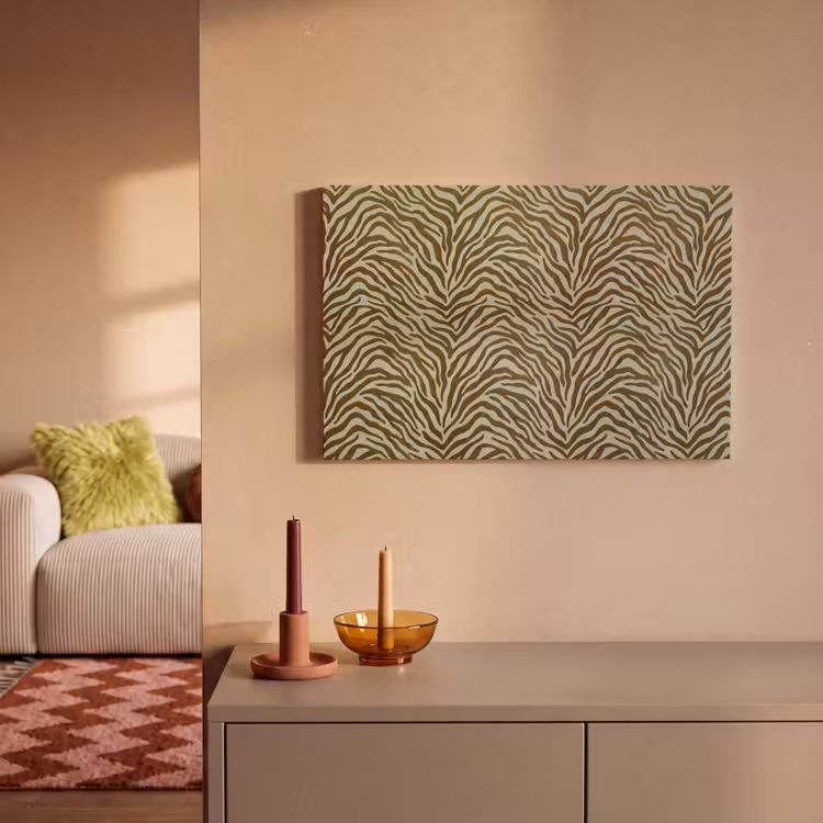 Leinwandbild - Zebramuster – Grün – Modern — 2