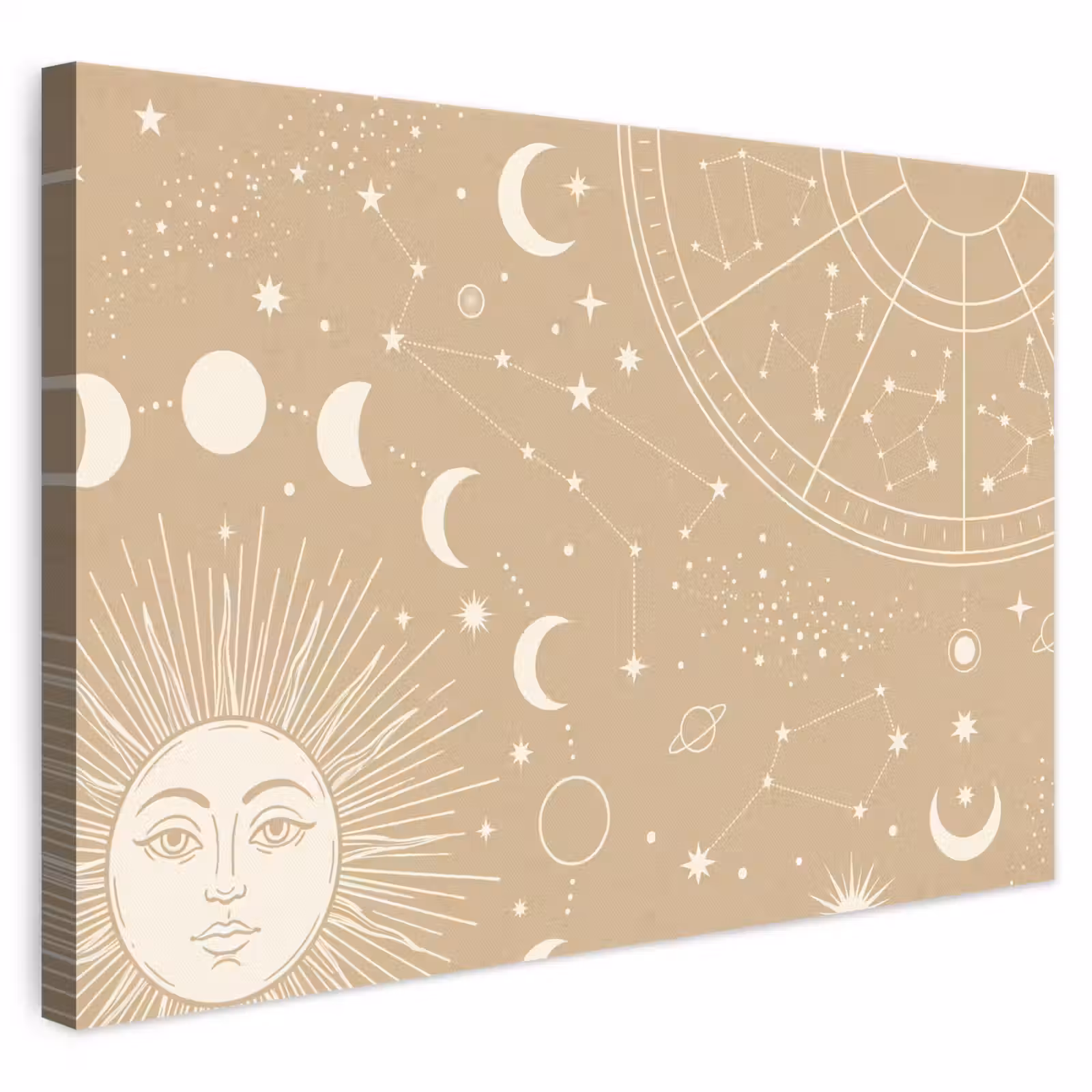 Leinwandbild - Sonne – Mond – Sterne — 1