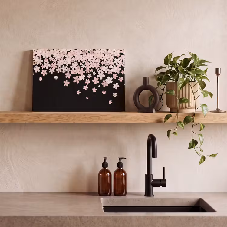 Leinwandbild - Rosa Blumen – Natur — 3