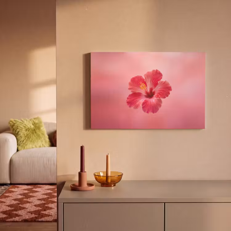 Leinwandbild - Rote Blume – Natur — 2