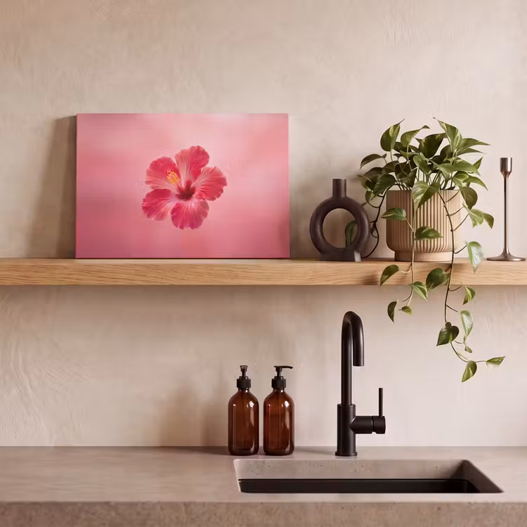 Leinwandbild - Rote Blume – Natur — 3