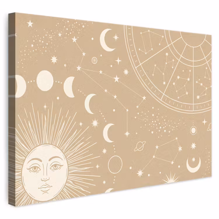 Leinwandbild - Sonne – Mond – Sterne — 1