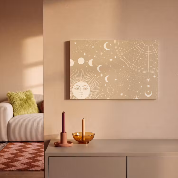 Leinwandbild - Sonne – Mond – Sterne — 2