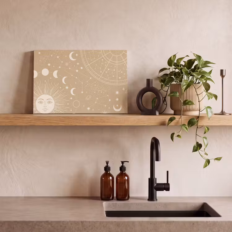 Leinwandbild - Sonne – Mond – Sterne — 3