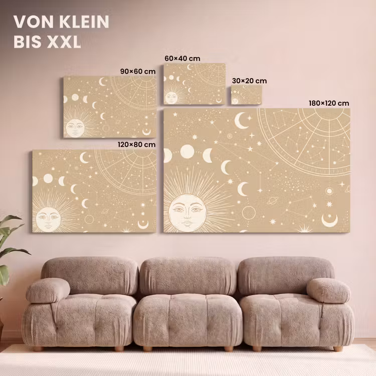 Leinwandbild - Sonne – Mond – Sterne — 6