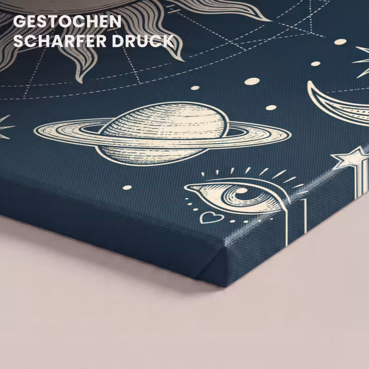 Leinwandbild - Sonne, Mond, Sterne — 4