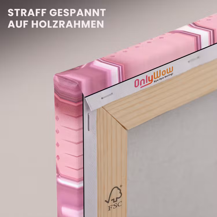 Leinwandbild - Sterne – Rosa – Abstrakt — 5