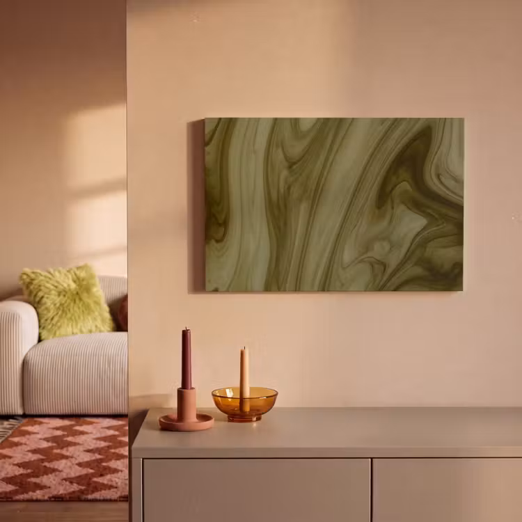 Leinwandbild - Zusammenfassung – Grün – Modern — 2