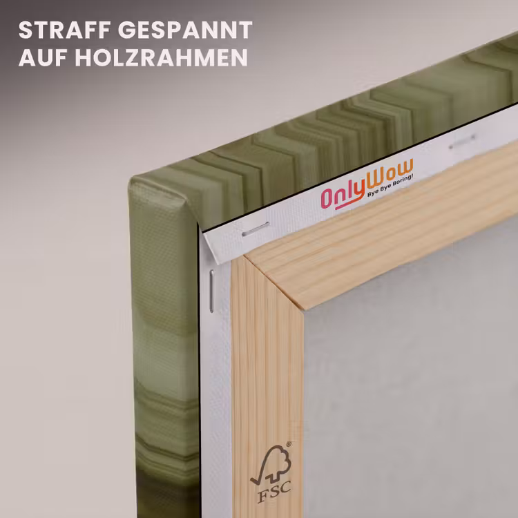 Leinwandbild - Zusammenfassung – Grün – Modern — 5