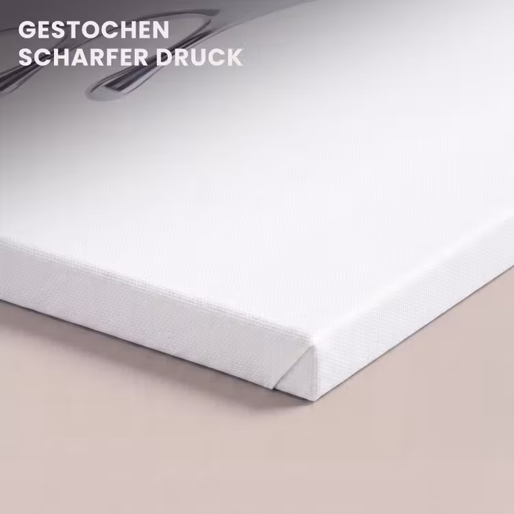 Leinwandbild - Silbernes Herz – Abstrakt — 4