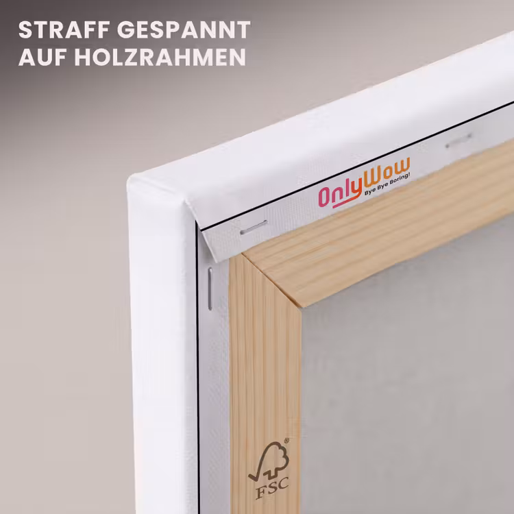 Leinwandbild - Silbernes Herz – Abstrakt — 5