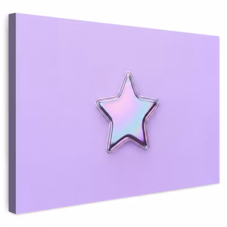 Leinwandbild - Stern – Holografisch – Modern — 1