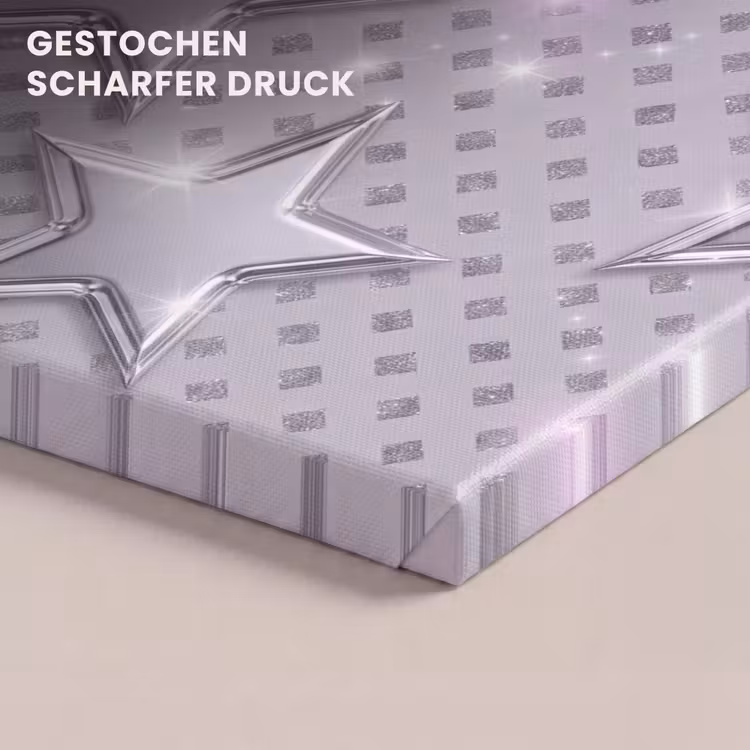 Leinwandbild - Sterne – Silber – Abstrakt — 4