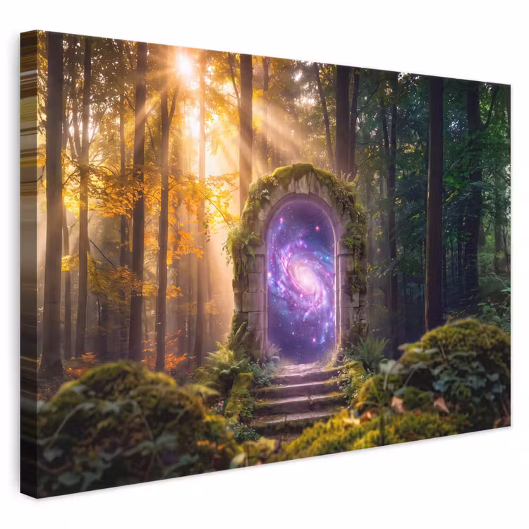 Leinwandbild - Tor – Kosmos – Wald — 1
