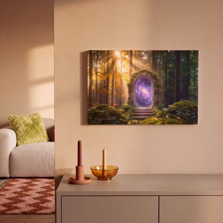 Leinwandbild - Tor – Kosmos – Wald — 2