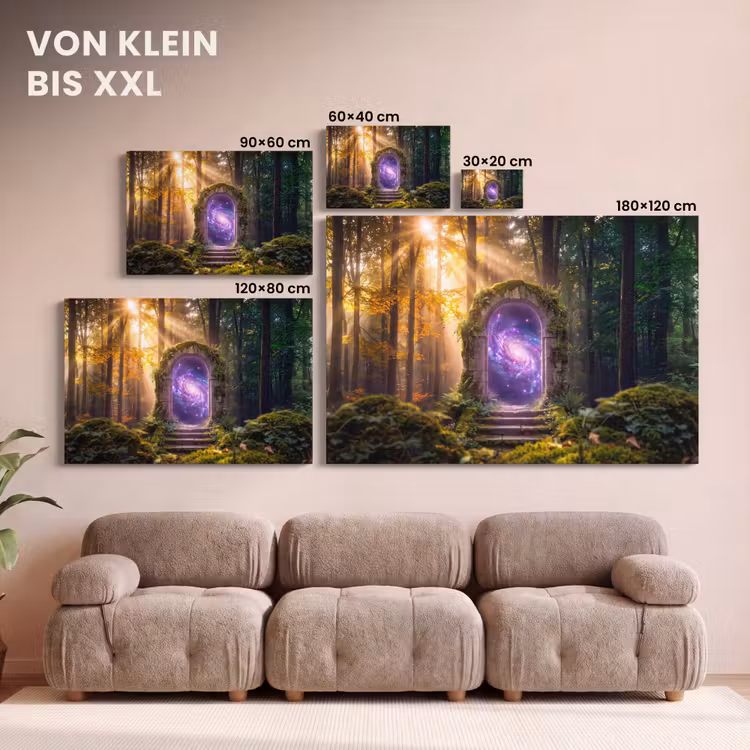 Leinwandbild - Tor – Kosmos – Wald — 6