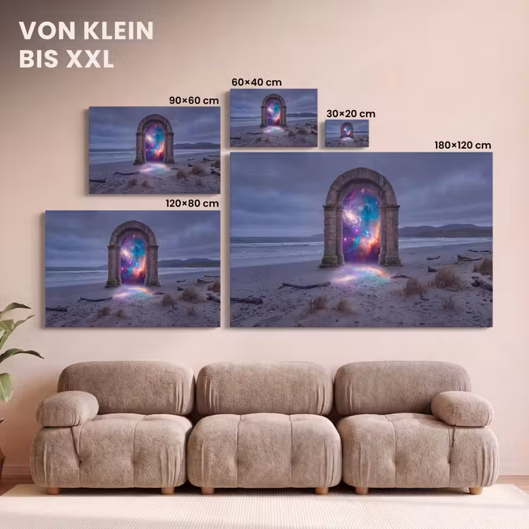 Leinwandbild - Tor – Strand – Raum — 6