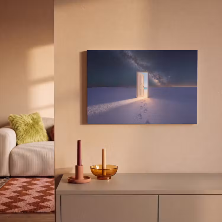 Leinwandbild - Tür – Schnee – Strand — 2