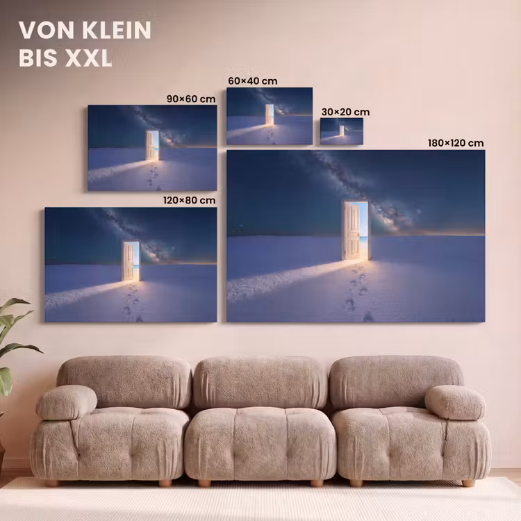 Leinwandbild - Tür – Schnee – Strand — 6