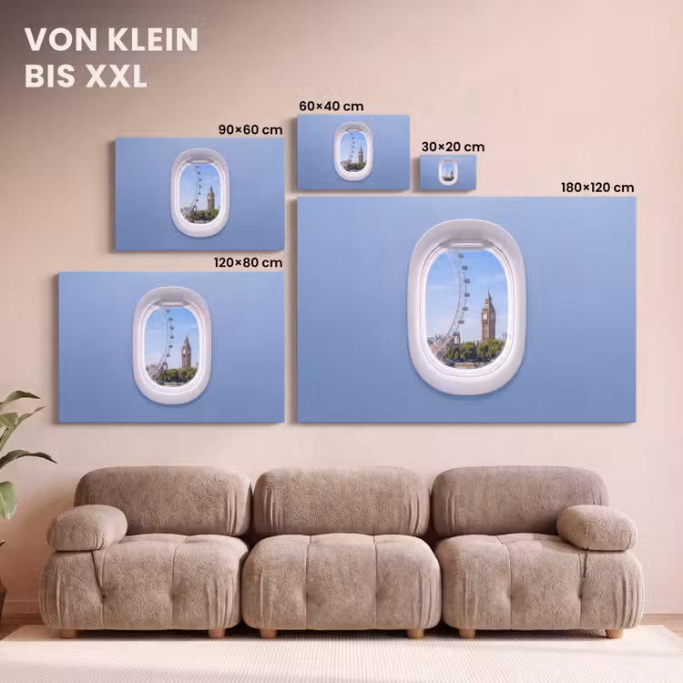 Leinwandbild - Riesenrad – Turm – Stadt — 6