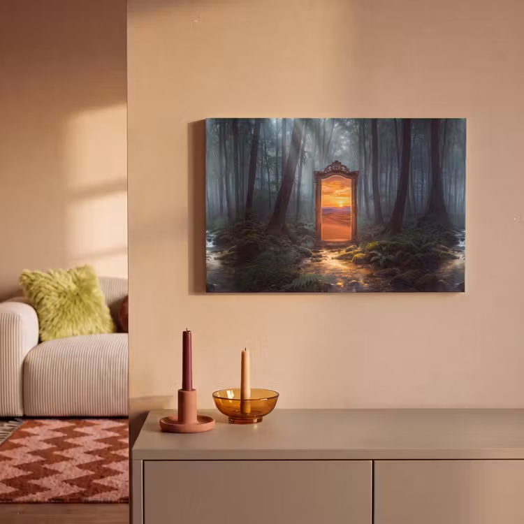 Leinwandbild - Spiegel – Wald – Natur — 2