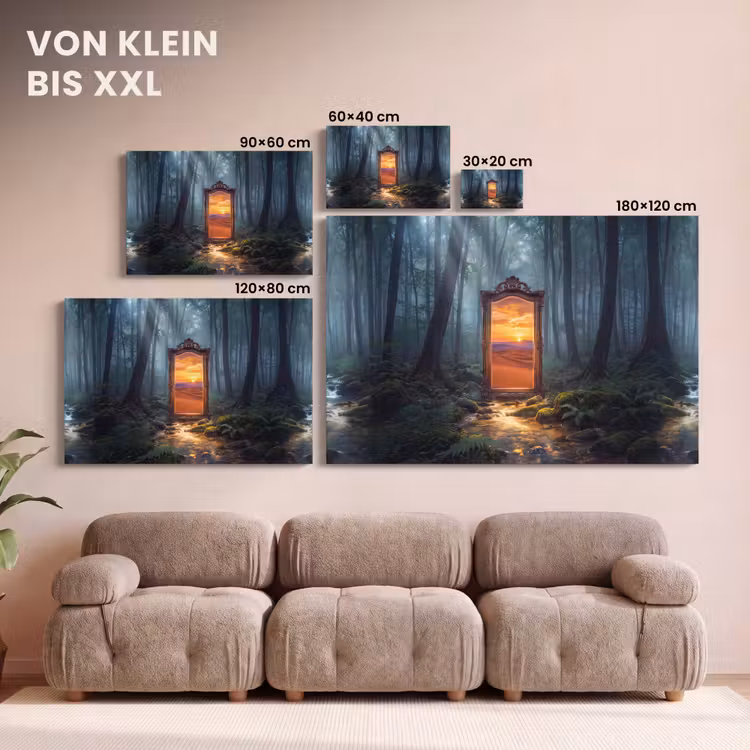 Leinwandbild - Spiegel – Wald – Natur — 6