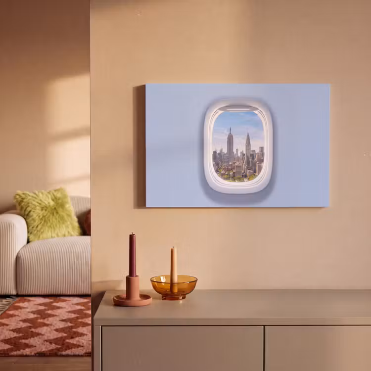 Leinwandbild - Stadt – Flugzeug – Aussicht — 2