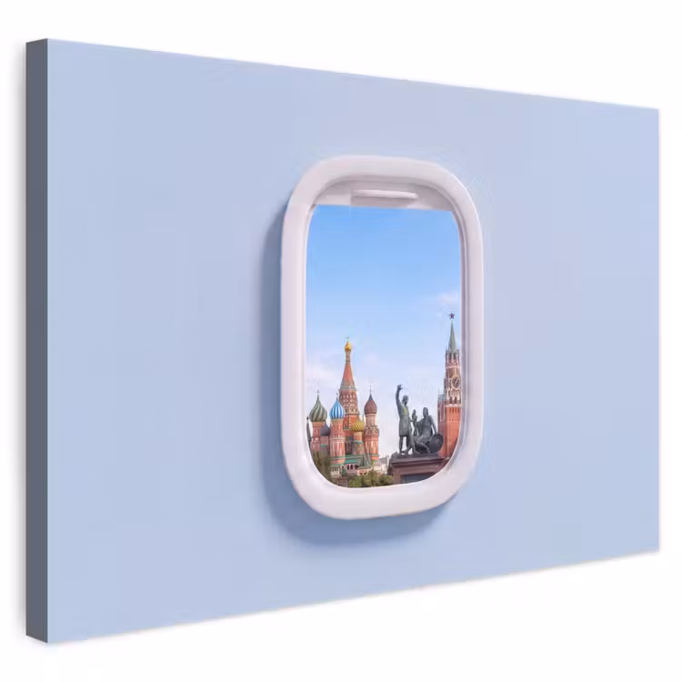 Leinwandbild - Stadtansicht – Fenster – Reise — 1