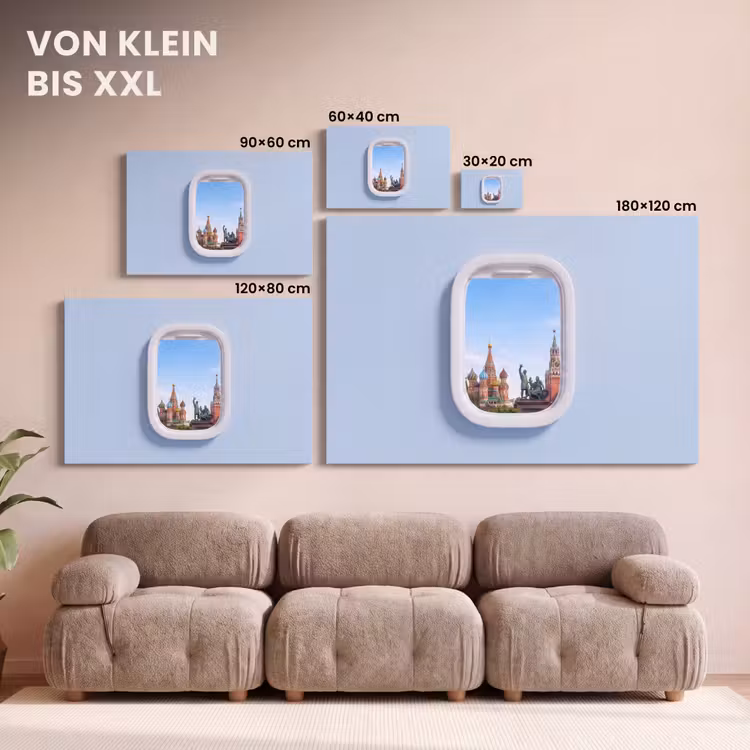 Leinwandbild - Stadtansicht – Fenster – Reise — 6