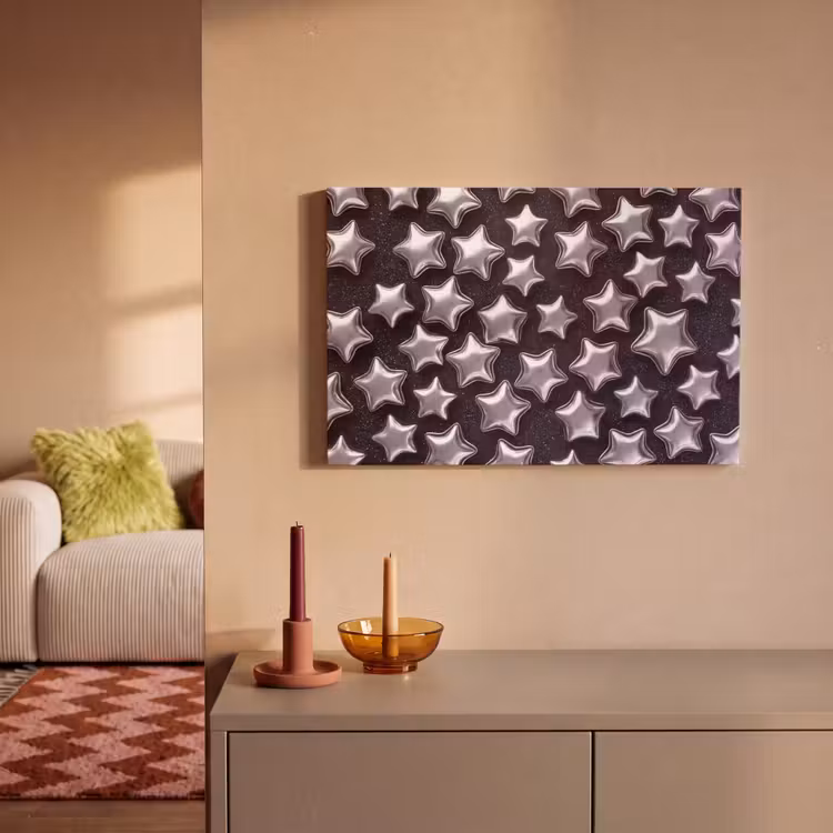 Leinwandbild - Sterne – Glänzend – Muster — 2