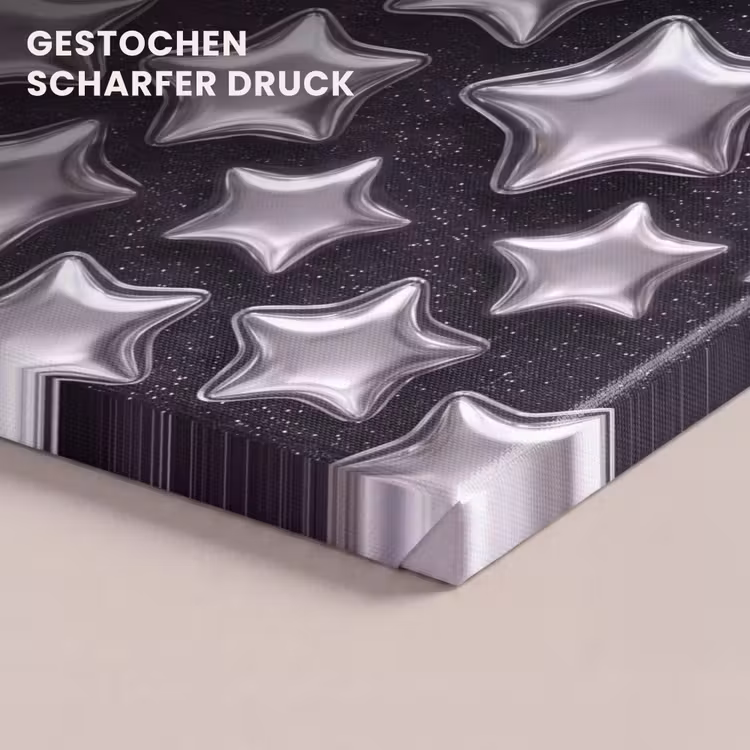Leinwandbild - Sterne – Glänzend – Muster — 4