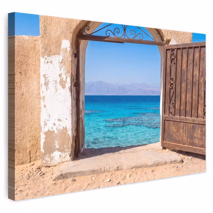 Leinwandbild - Tor – Meer – Natur — 1