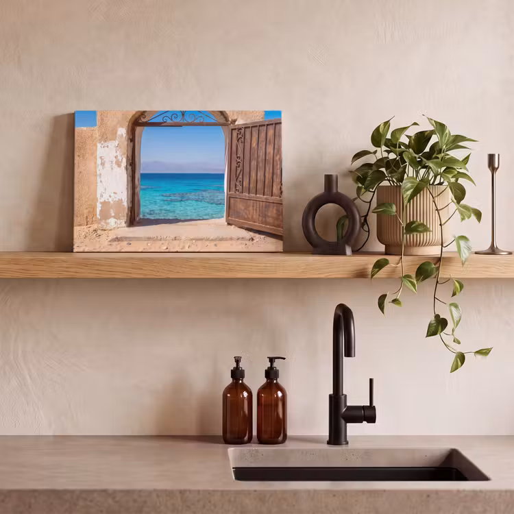 Leinwandbild - Tor – Meer – Natur — 3